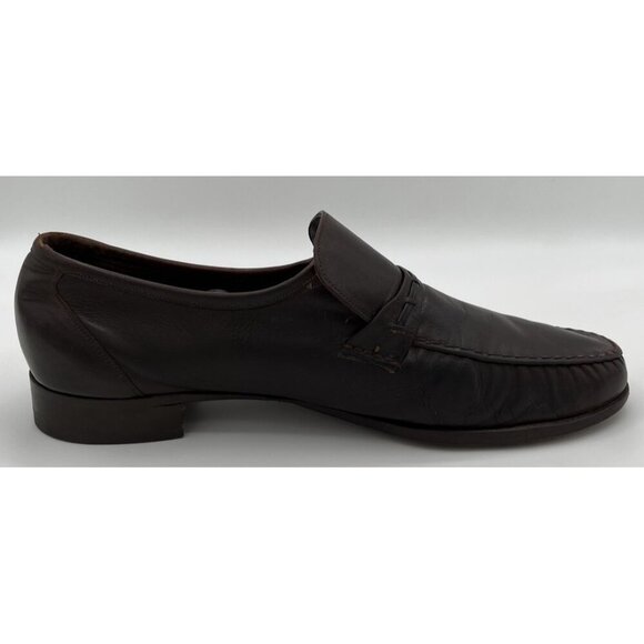 Vintage Florsheim Royal Imperial 11E Vintage Cordovan Yuma Brown Leather Loafers